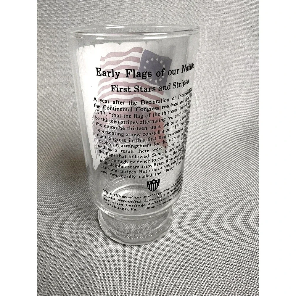 4 Vintage 1973 Flags Of Our Nation Series Glasse 1 Drinkware 12oz Patriotic